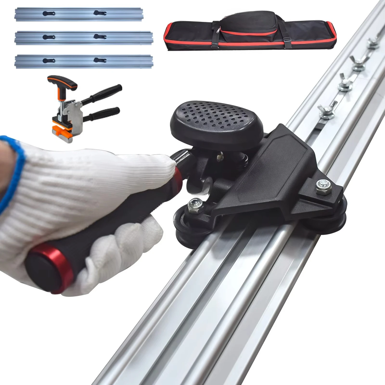 Tagliapiastrelle di grande formato 2600mm Tagliapiastrelle manuale ad alta precisione Coltello a spinta e estrattore per piastrelle in ceramica PL2800