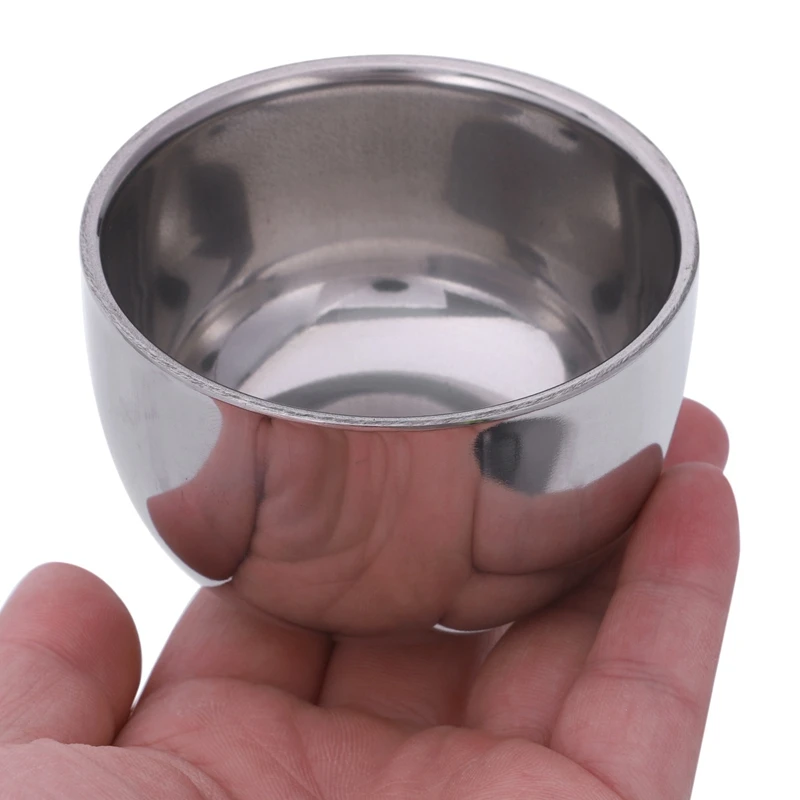 2X Stainless Steel Brush Shave Bowl Shave Razor