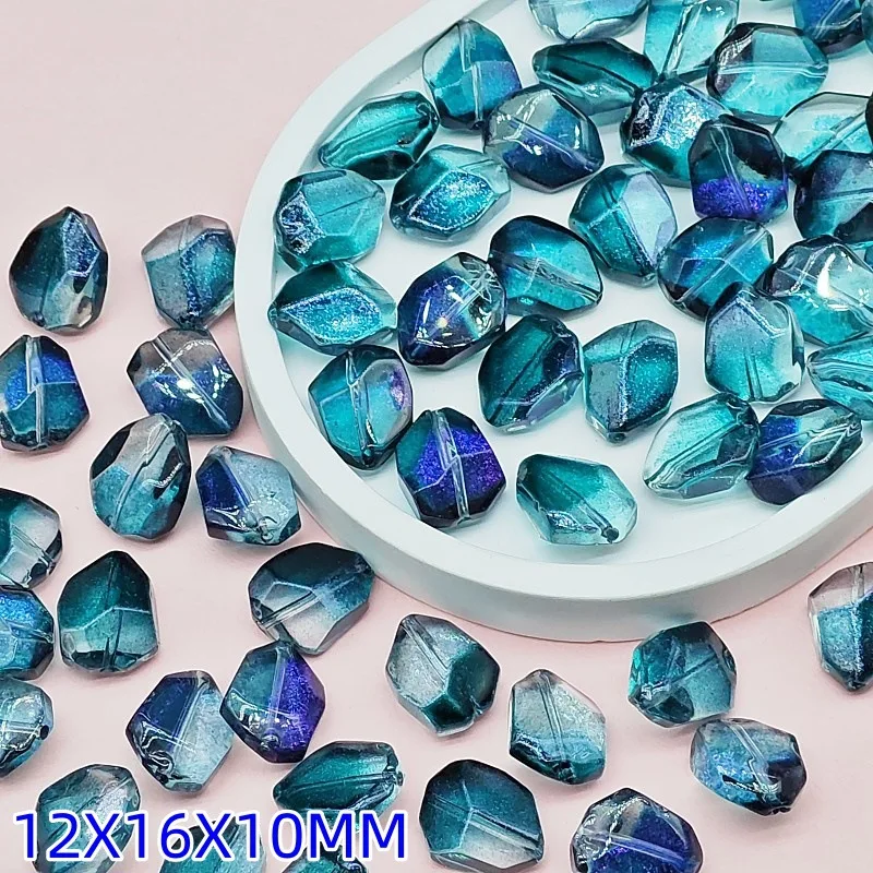 10Pcs Irregular Stone Shape Lampwork Glass Beads For Jewelry Making Diy Bracelet Earrings Accessories Crystal Beads Wholesale