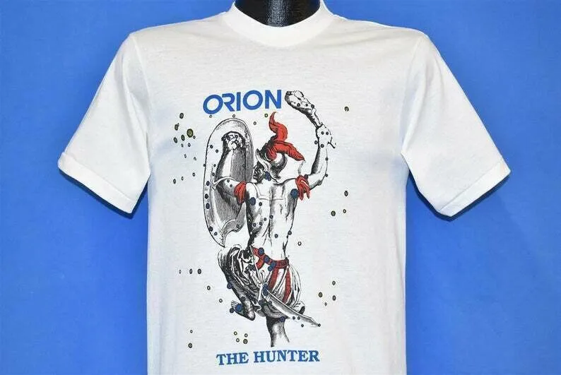 80s Orion The Hunter Greek Mythology Constellation T-Shirt 100% Cotton O-Neck Summer Short Sleeve Casual Mens T-shirt Size S-3XL