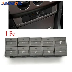 Car Red LED DRL Light Packing Radar Power On Off Camera Mirror Switch Button For Ford Focus 2 Mk2 2009 2010 2011 Accessories
