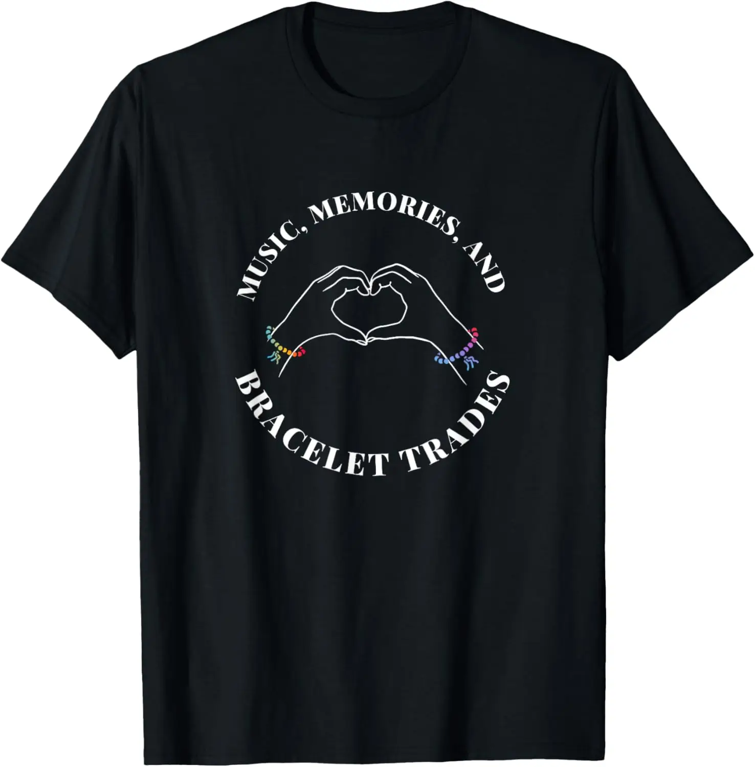 Muziekserinneringen en armband Trades Concert Vriendschap Liefde T-shirt
