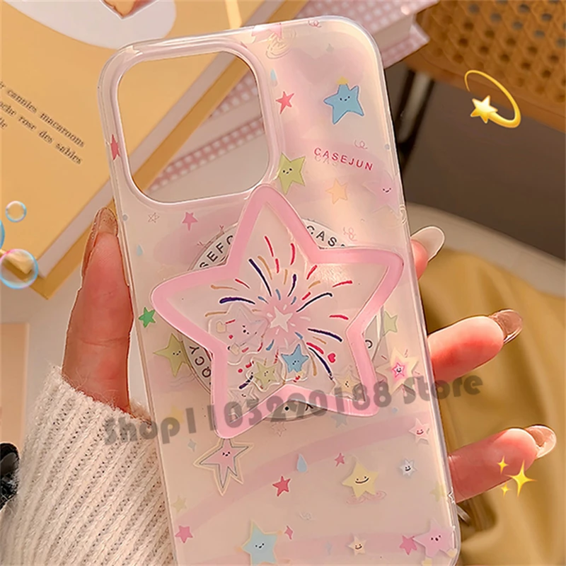 

Корейский милый зыбучий песок Shake Star, магнитный держатель, ручка Tok Griptok, подставка для телефона, поддержка iPhone 16, Pad Magsafe Smart Tok