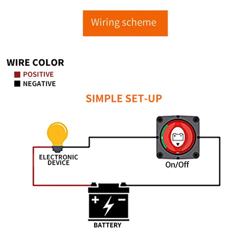 12-48V Current Anti-Leakage Switch Car Modification Battery Disconnect Switch 600A Main Power Switch for Yachts Caravans