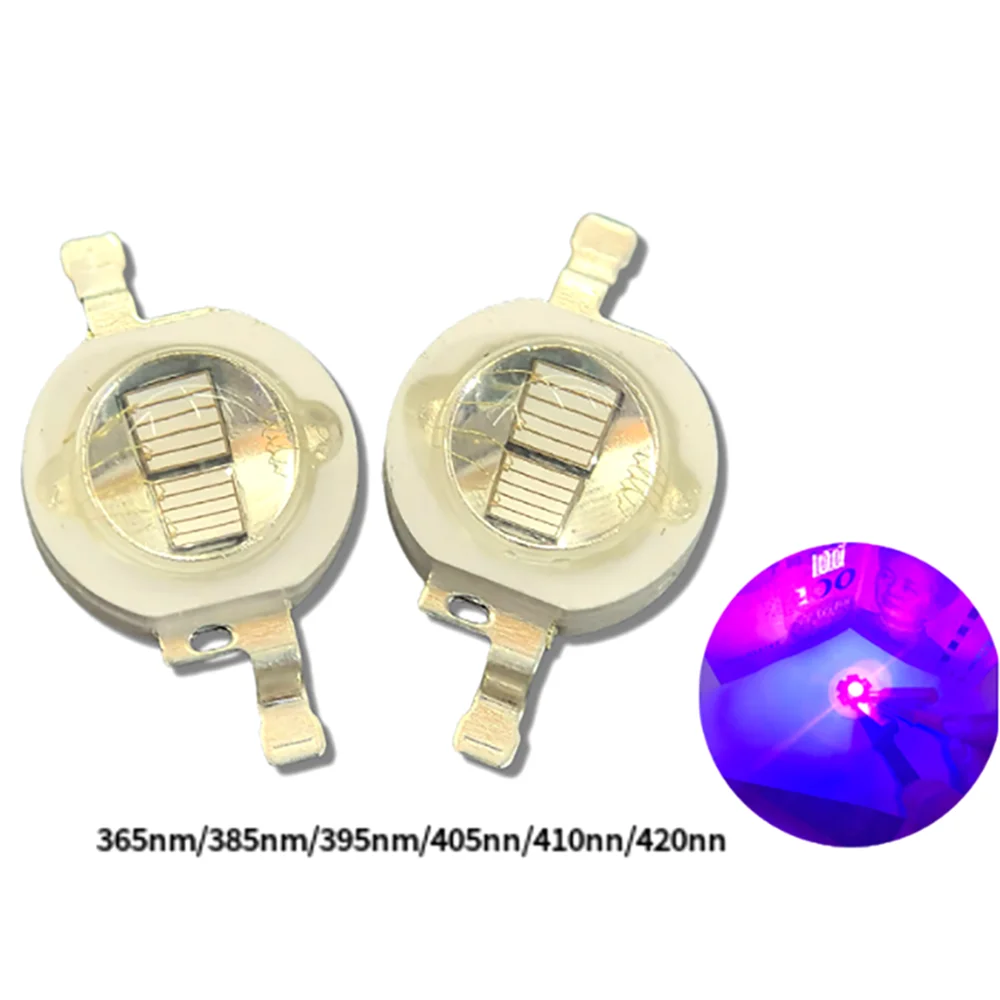 

6 шт., 2 чипа, 3 чипа, 4 чипа, светодиодные бусины, 395 нм, 405 нм, 410 нм, 420 нм, 3 Вт, 5 Вт, фиолетовая лампа