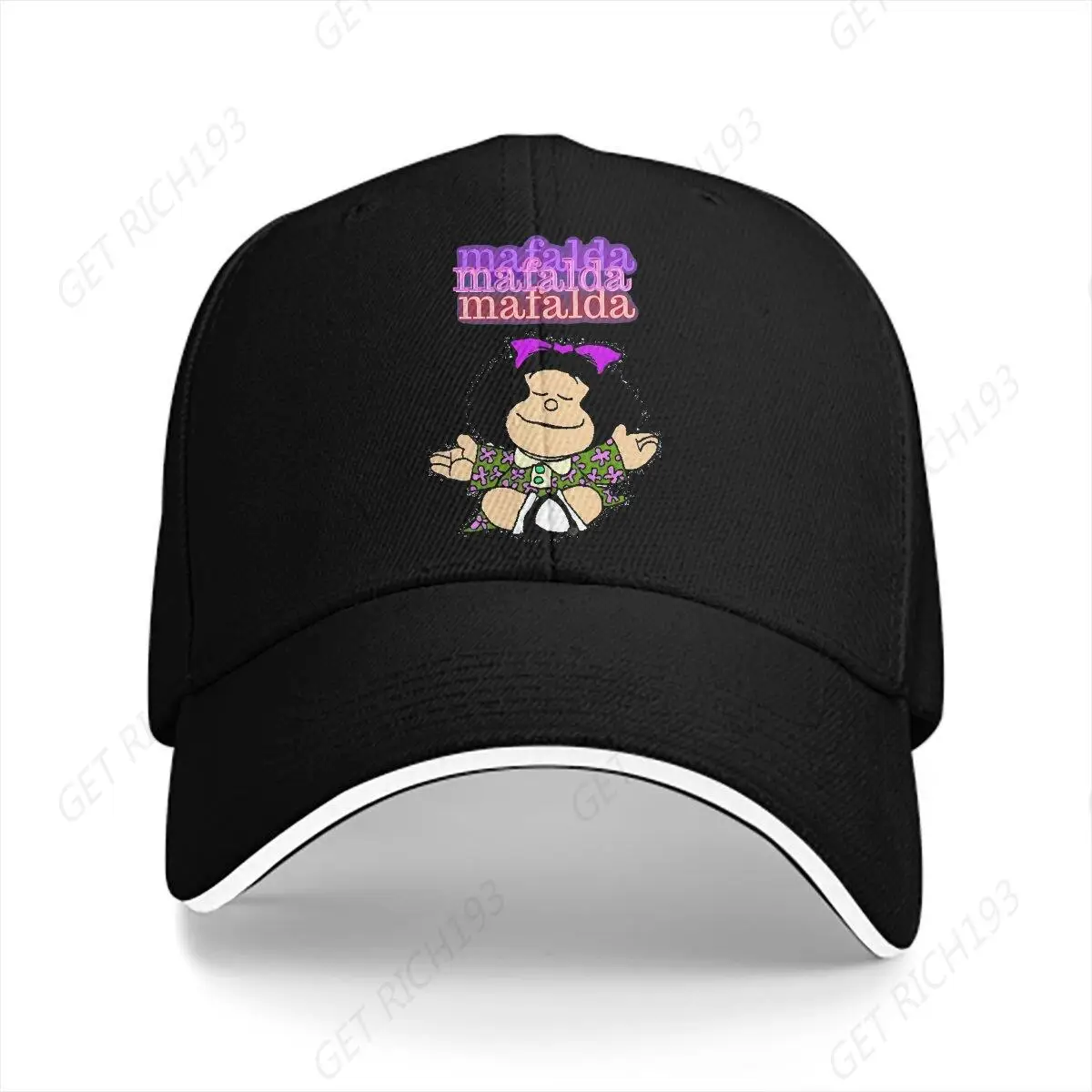 

Kawaii Cartoon Girl Classic Baseball Cap Men Hats Women Visor Protection Snapback Mafalda Cartoon Caps