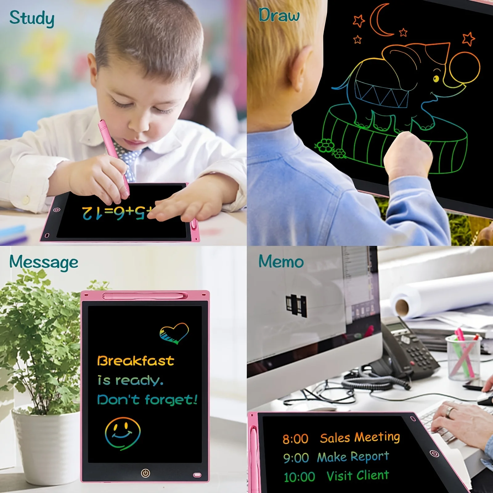 New in 8.5/10/12inch Eva Electronic Drawing Board Toys For Children Educational Painting LCD Screen Writing Tablet Baby Toys