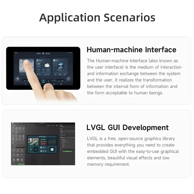 ESP32-S3 7 بوصة تعمل باللمس مجلس التنمية 800X480 واي فاي بلوتوث 5 ل GUI LVGL HMI ESP32-N36R