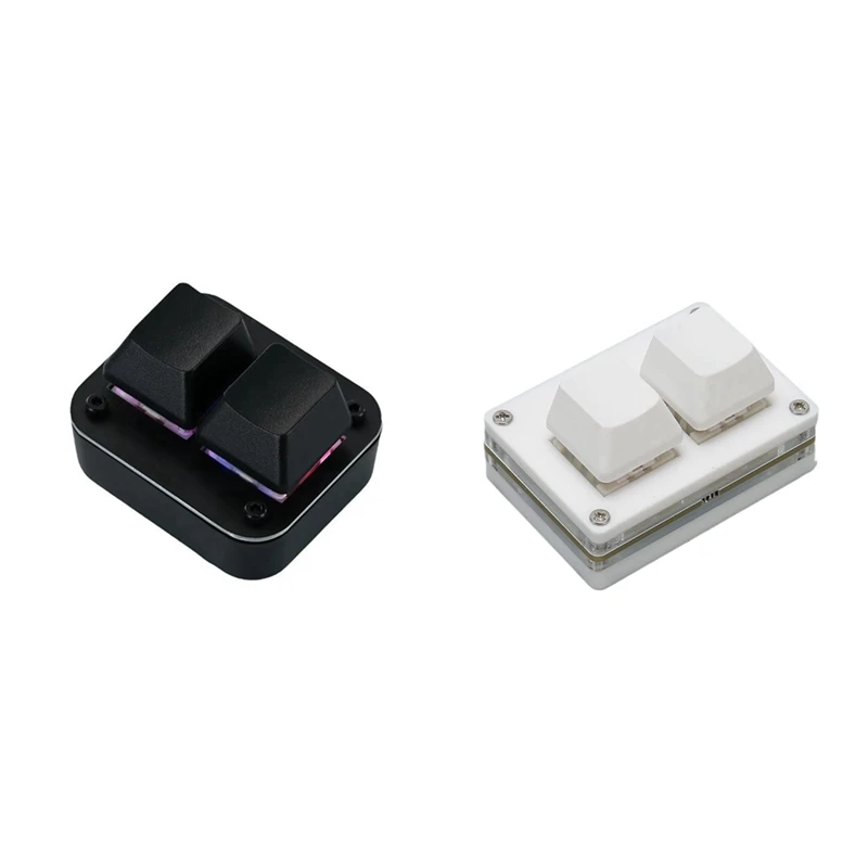 Mini klawiatura 2-klawiszowa przełącznik USB Ergonomiczna podświetlana klawiatura do gier Media biurowy, programowalna, formowana klawiatura wtryskowa