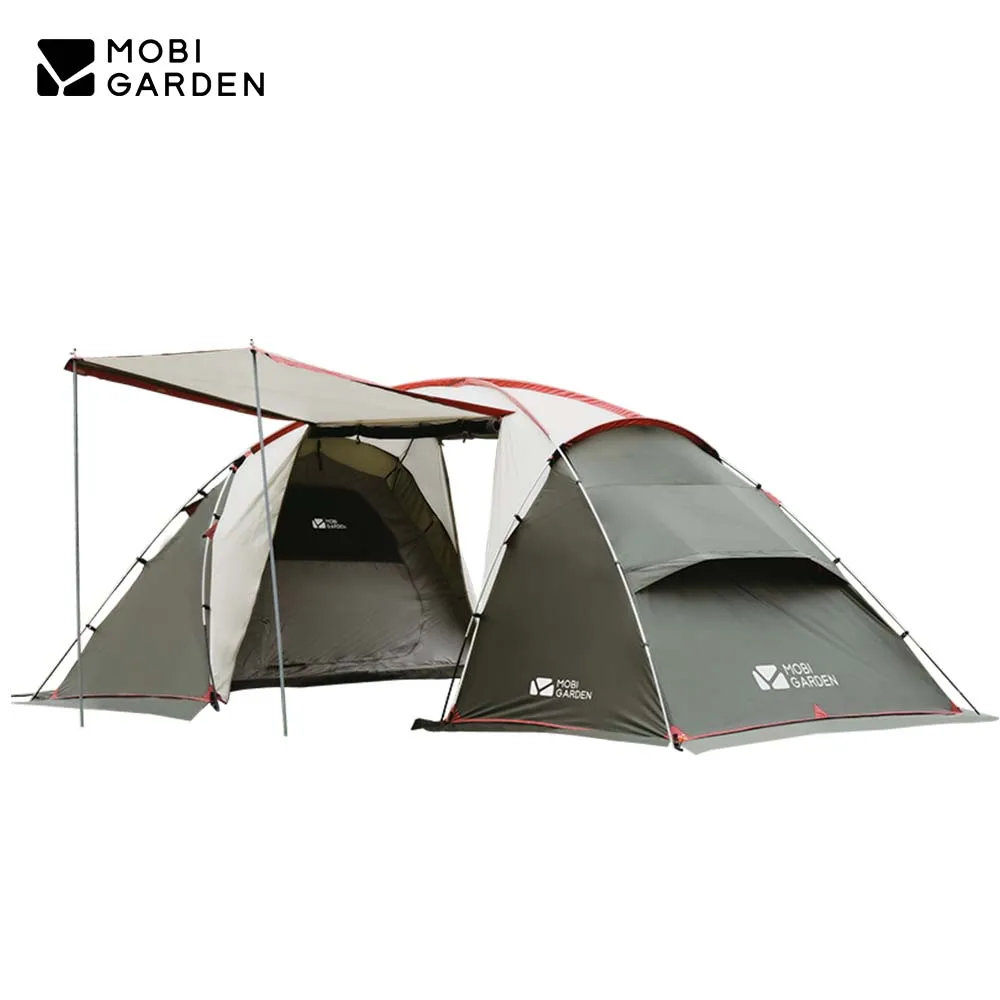 MOBI GARDEN Camping Tunnel Tent Outdoor Living Tent Windproof Rainproof Portable