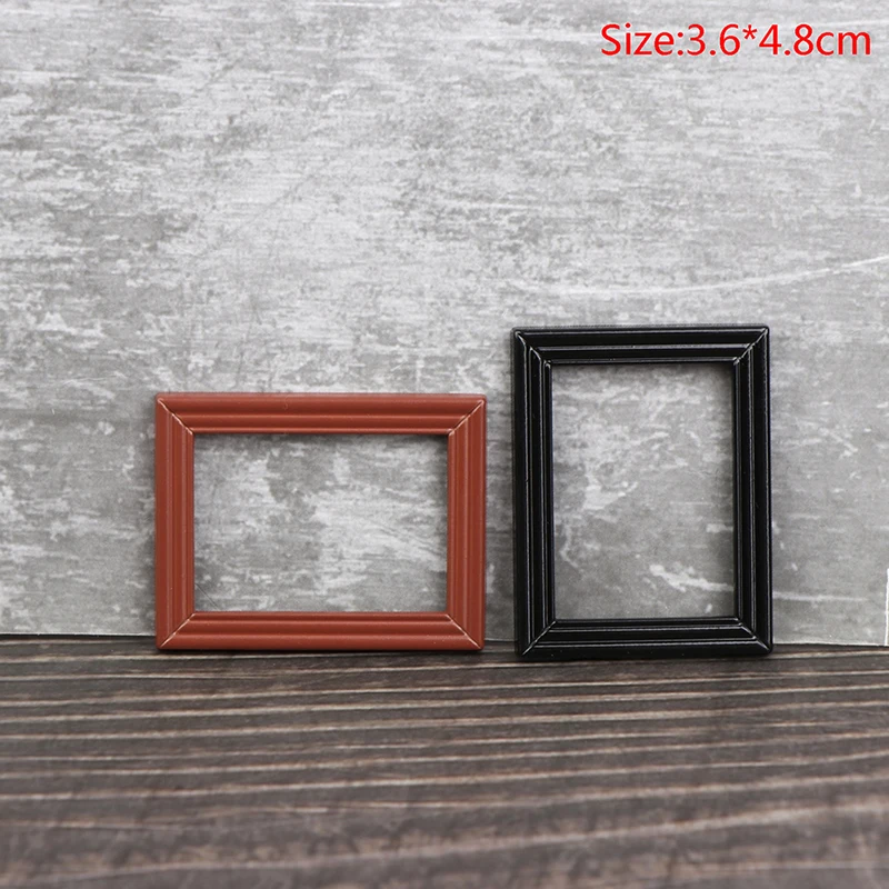 1:12 Dollhouse Miniature Alloy Photo Frames Mirror Frame Photo Border Picture Frame Doll House Decor Dollhouse Accessories New