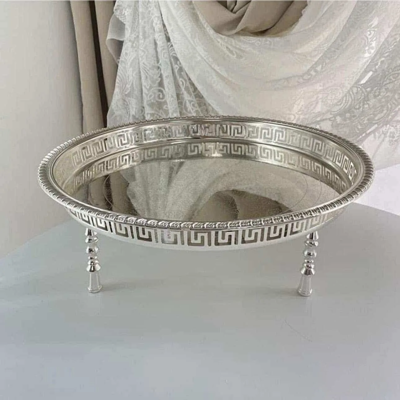 Light luxury home living room coffee table fruit plate candy plate high-value tray dessert table decoration ornament cake plate