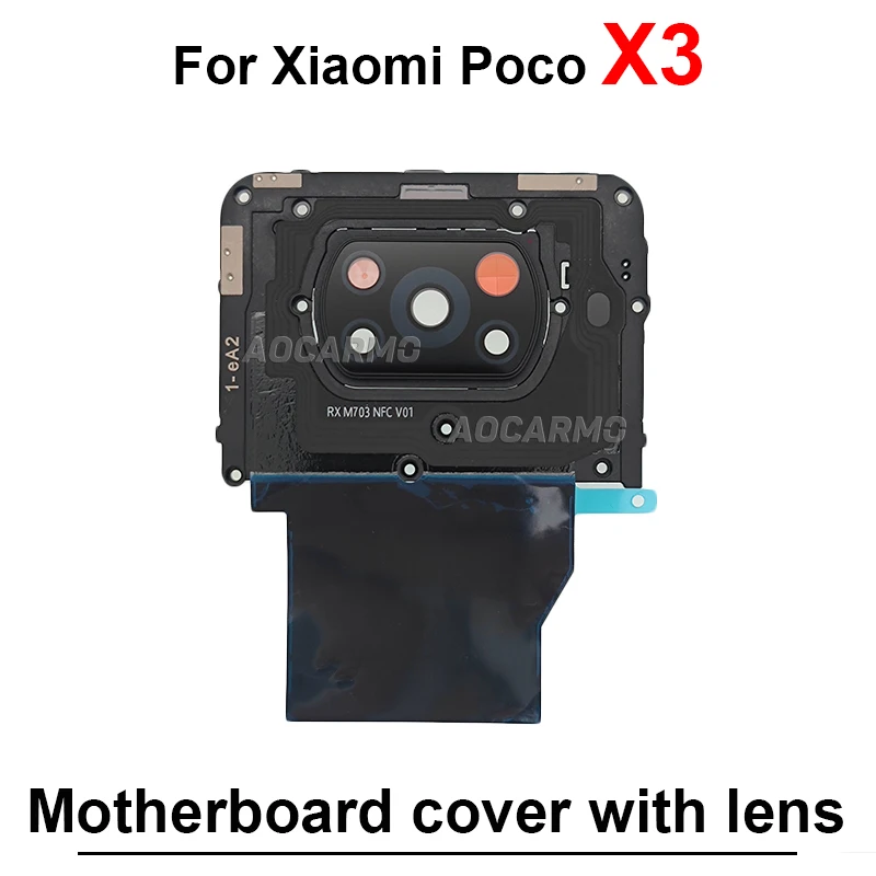 For Xiaomi POCO X3 X3Pro Motherboard Cover Heat dissipating Sticker And Camera Lens With Frame NFC Module Replacement Part