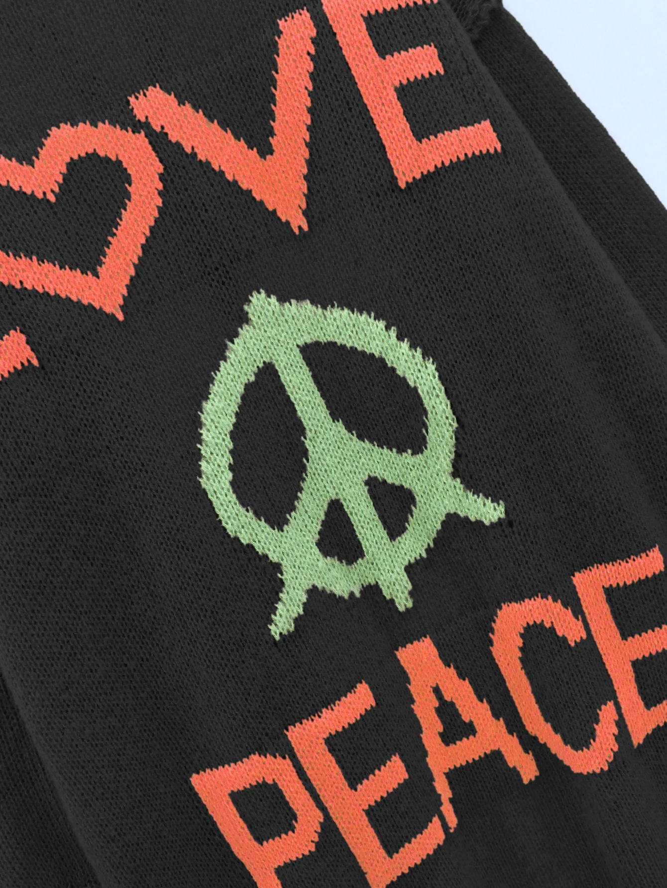 Nowy, rozmiar plus size, jesienno-wiosenny, casualowy, żakardowy, luźny płaszcz trencz do kolan, dzianinowy kardigan, sweter, miłość i pokój.