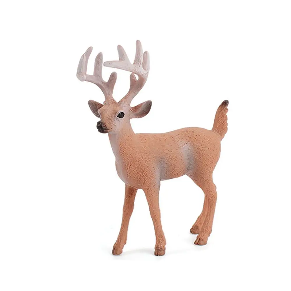 New Deer Family Cake Toppers Animals Figures Artificial Miniature  Home Decor