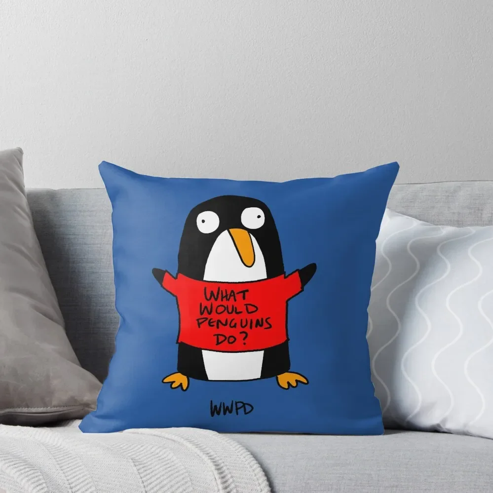 

What Would Penguins Do Throw Pillow Sofa Cushions Decorative Cushions pillow