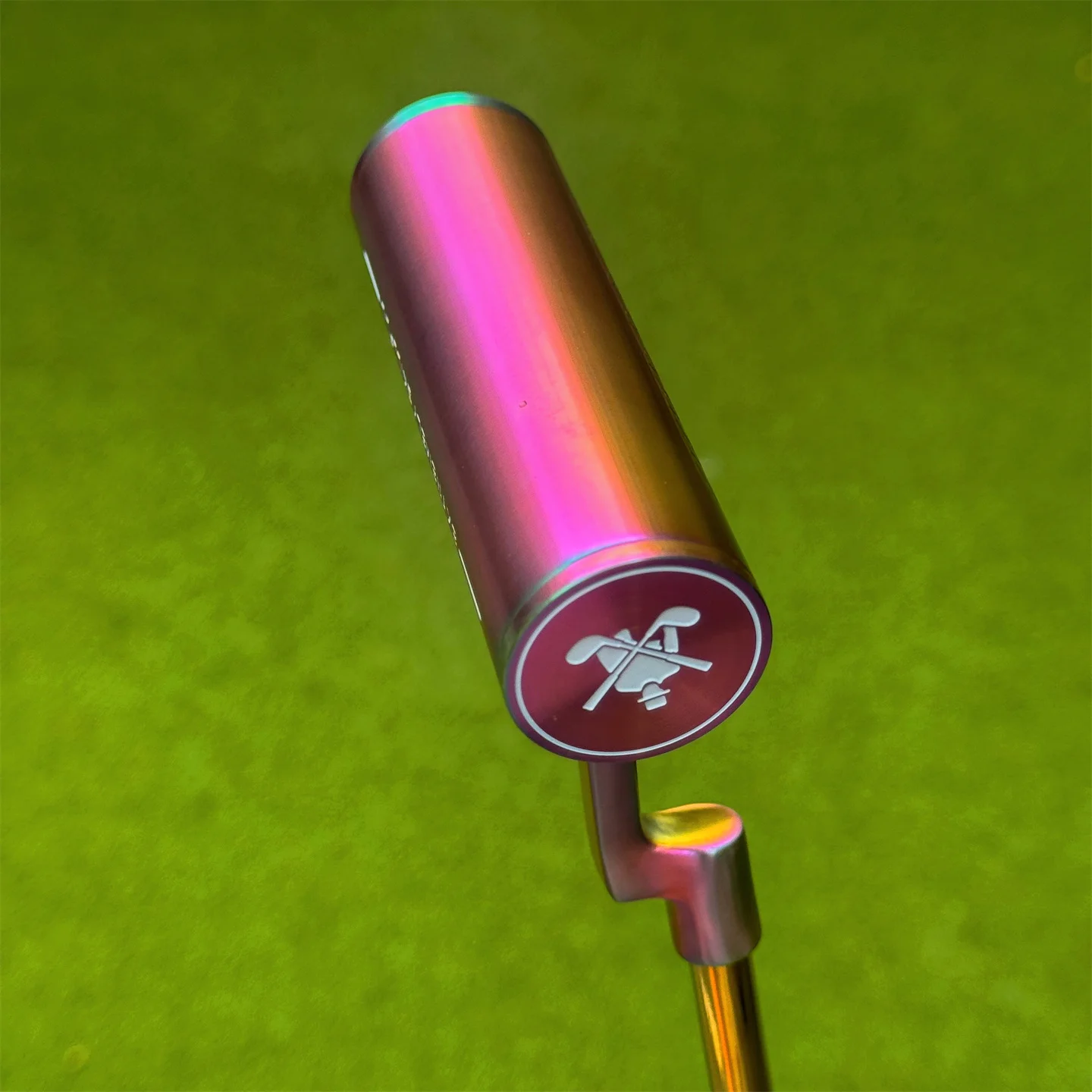 Rainbow Gradient CNC Milled Blade Golf Putter Stainless Steel Straight Bar Golf Putter Club Custom Logo Right Hand Golf Putting