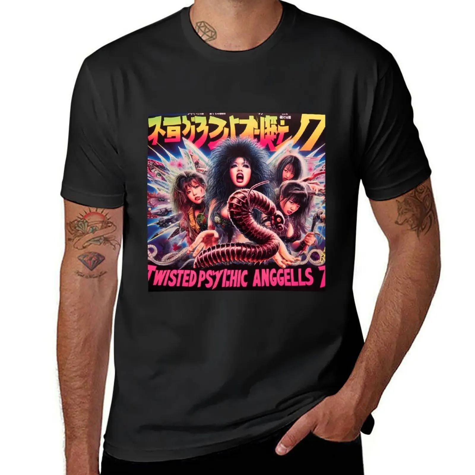 Twisted Psychic Angels 7 T-shirt quick-drying vintage clothes heavy weight t shirts for men