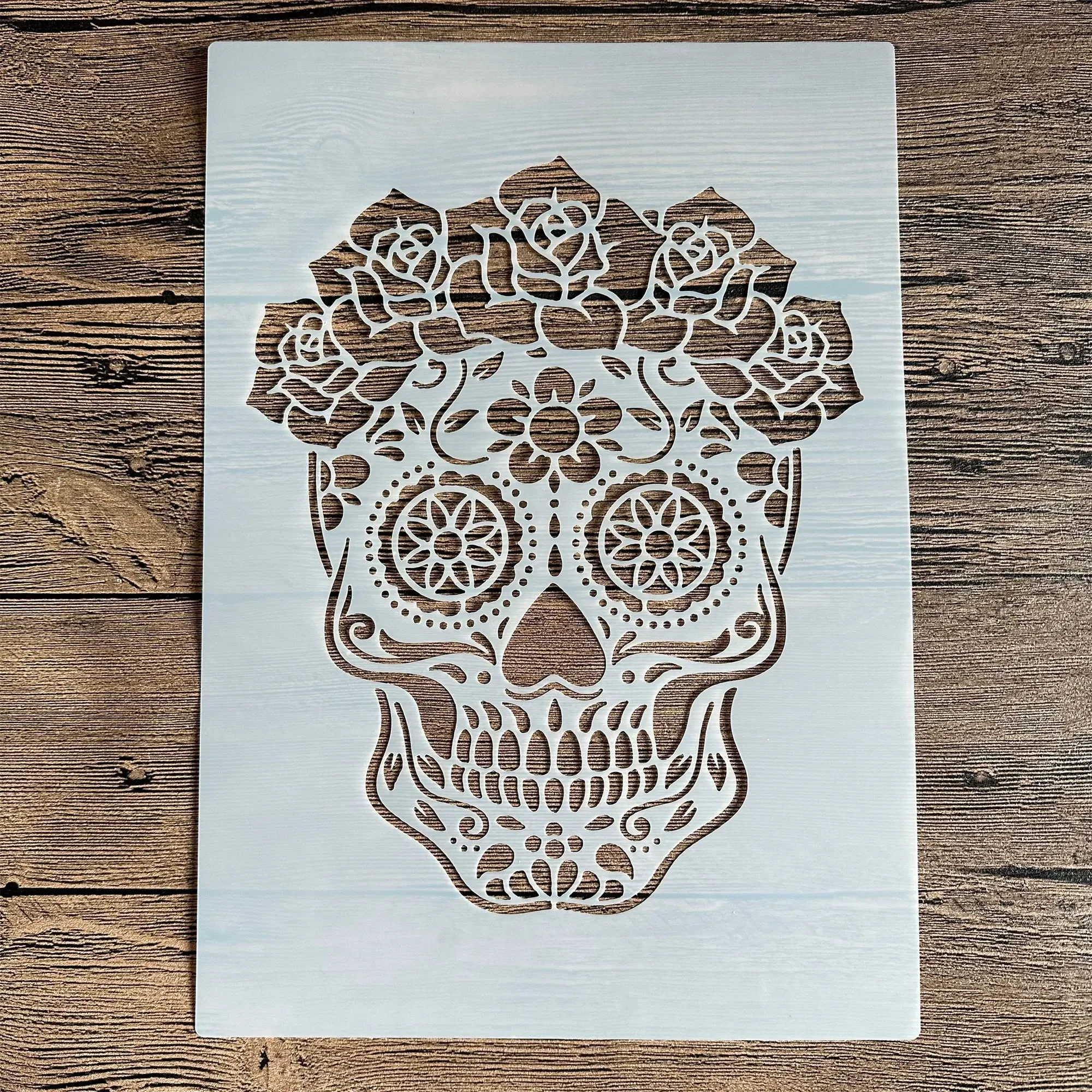 

A4 29 *21cm skull DIY Stencils Wall Painting Scrapbook Coloring Embossing Album Decorative Paper Card Template,wall