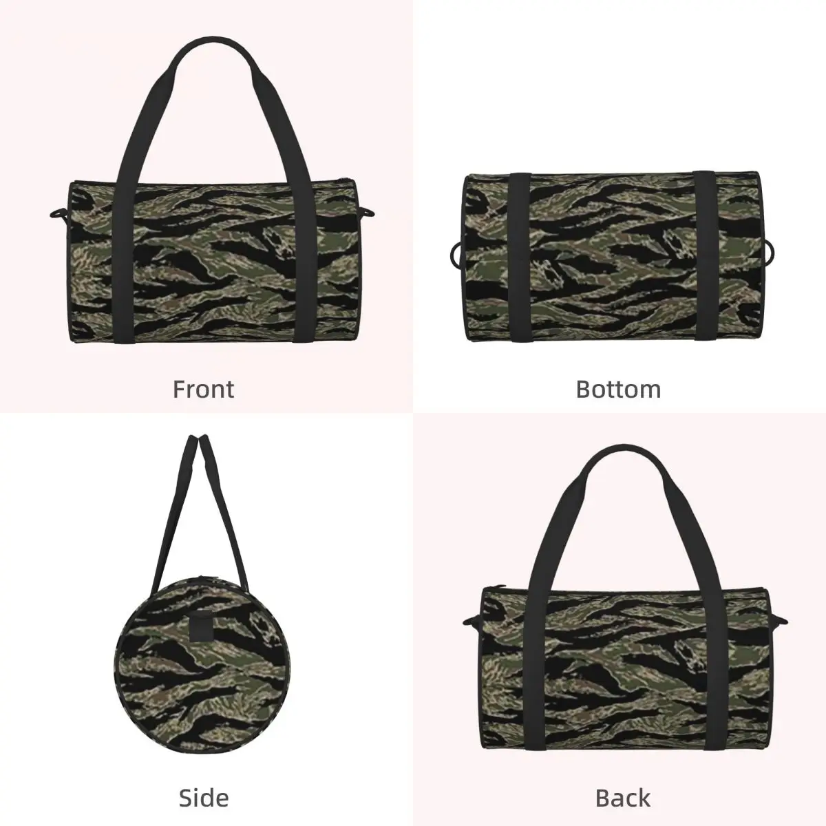 Tiger Stripe Camouflage Military Camo 1 Luggage Bag Multi-Functional Duffle Tote Bag Handbags Gym Bags Fitness Bag for