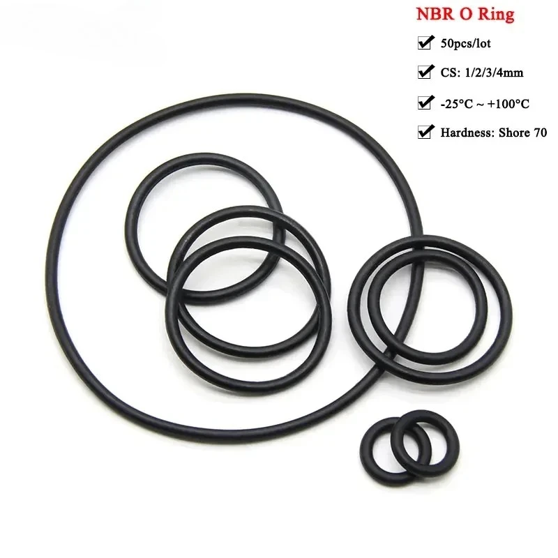 50Pcs Nbr O Ring Se…