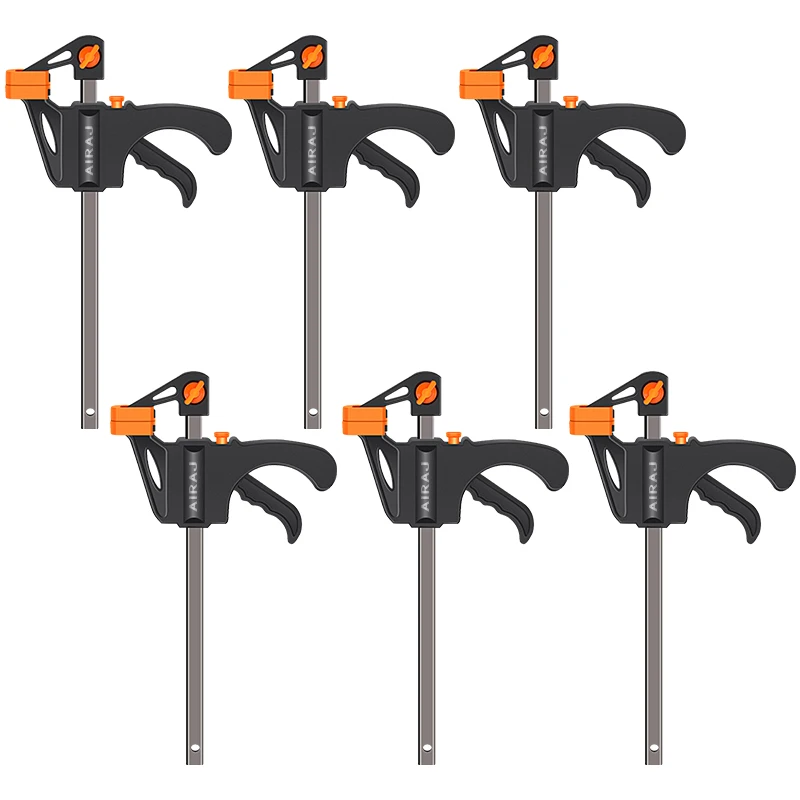 AIRAJ Carpintaria Clip, Bar F Clamp, Hard Grip Clip, Quick Ratchet Release, Carpintaria DIY Mão Vise Tools, 4 \
