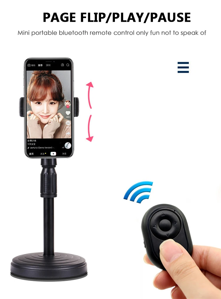 Bluetooth Remote for iPhone Xiaomi Redmi Samsung Mobile Phone Universal Remote Control Selfie Stick Bluetooth Camera Controller