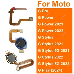 Home Button FingerPrint Sensor Flex Touch ID Fingerprint For Motorola Moto G Power G Stylus 5G 2021 2022 2023 G Pro G Play 2024