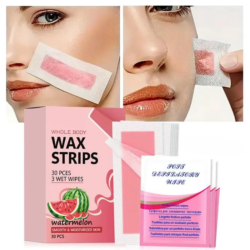 

Wax Strips 30Pcs Hair Removal Wax Paper Depilatory Wax Strips for Body Leg Face Neck Arm Hair Removal Epilator Wax Strip Paper