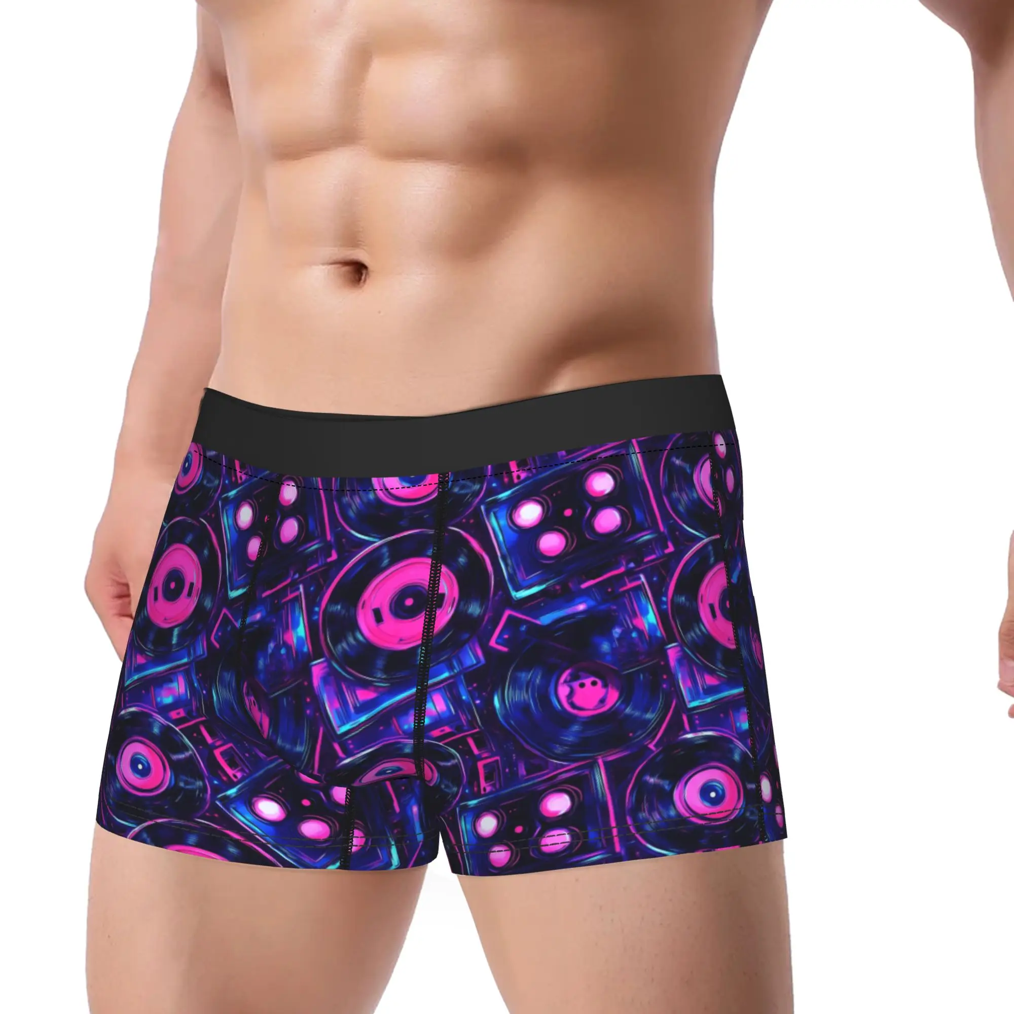 Halloween Black Purple Bat Pattern Underwear  Design Boxer Shorts Trenky Men Underpants Breathable Shorts Briefs Birthday Gift
