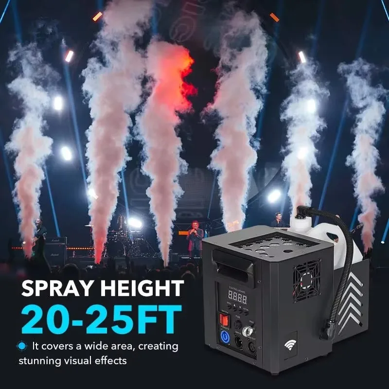 LSYNO 2000W Vertical Fog Machine Remote Control 15LED Smoke Machine Disco Stage Lighting Spray For Wedding Club DJ Show view 4