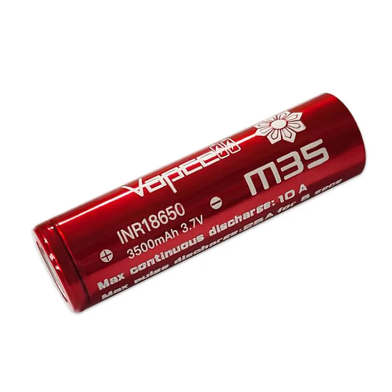 Original Vapcell M35 INR 18650 Battery 3500mAh CDR 10A Max 25A 3.7V Rechargeable Li Ion Battery For Flashlight Camera VapeMod