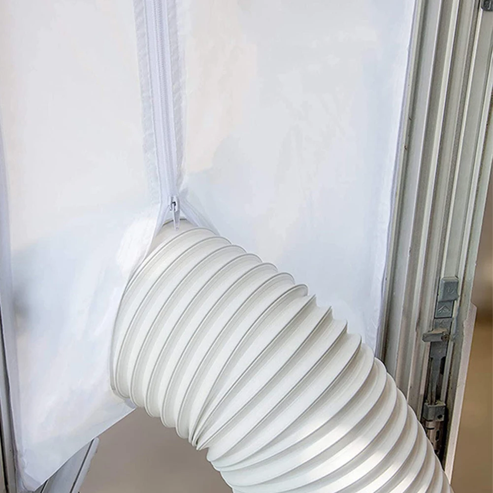 Adjustable Air Conditioner Window Seal Air Lock Window Seal Cloth Plate Energy-Saving Insulation Cover With Zipper Outlet