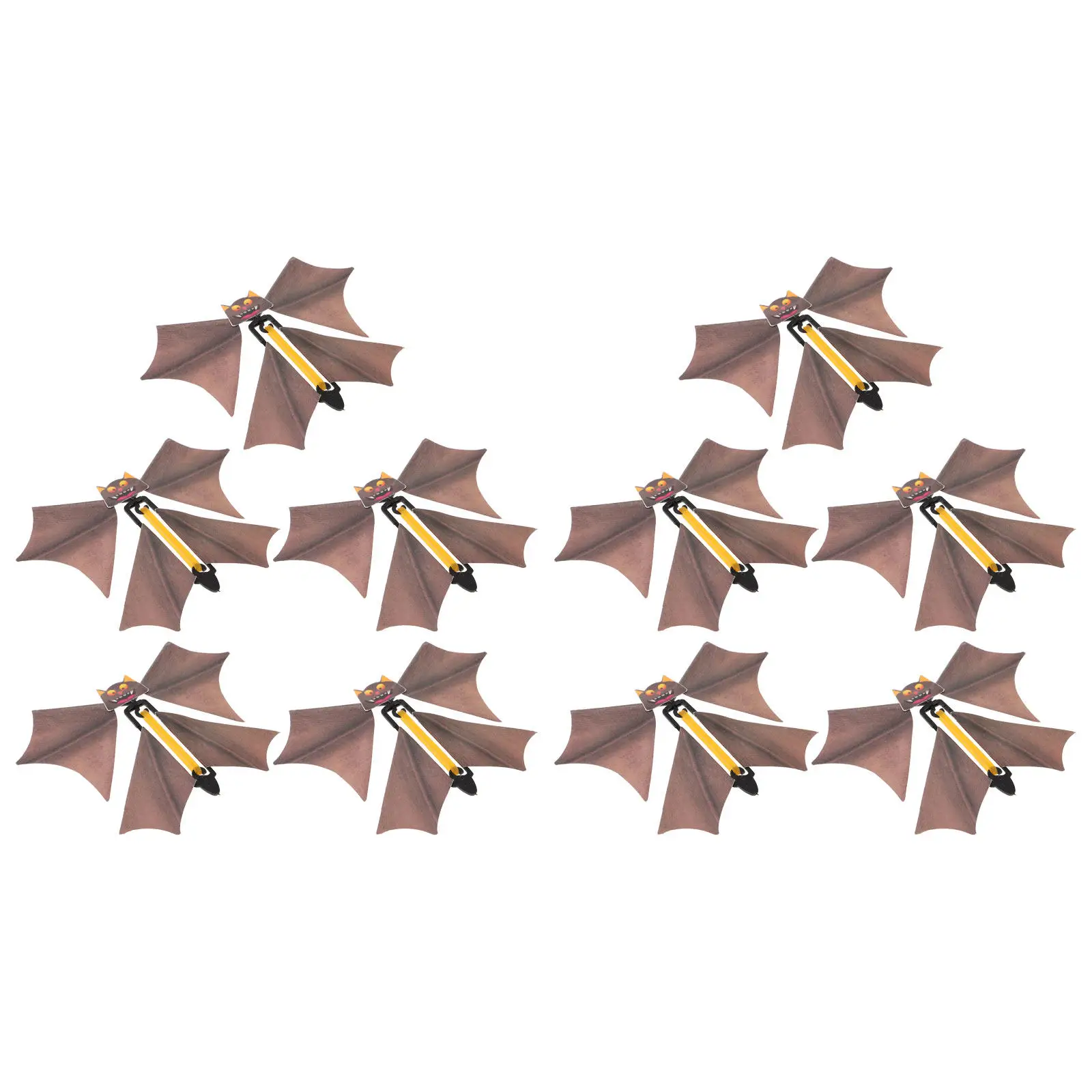 10Pcs Rotating Bat Prop for Halloween Magic Tricks Prank Gag Flying Scare Device Stage Show Party Trick Prop Spooky Fun Gift