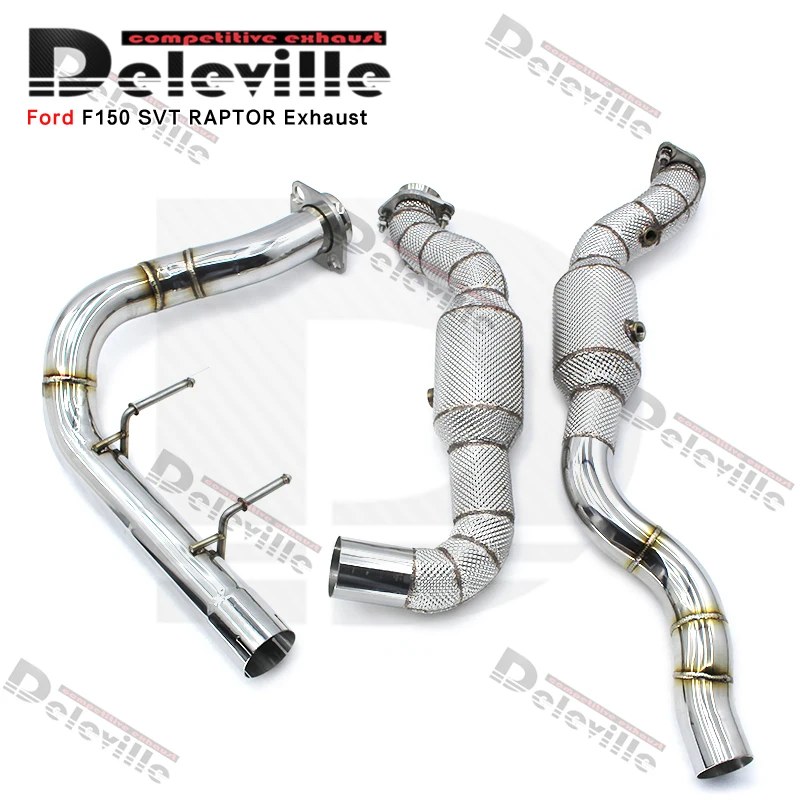 

LXBY-OBM Stainless Steel Exhaust Pipes for Ford F150 SVT RAPTOR 3.5TT 2015-2019 Exhaust Downpipe
