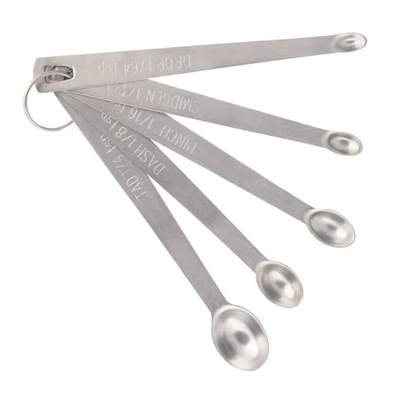 5pcs/Set Small Measuring Spoon Stainless Steel Coffee Tea Seasoning Multiple Size Kitchen Tools - view 3