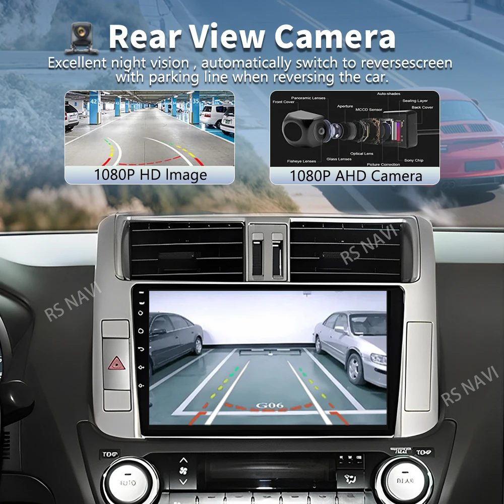 Android 16 For Toyota Land Cruiser Prado 150 2009 - 2013 2K QLED Android Car Radio Multimedia Video Player GPS Stereo CarPlay