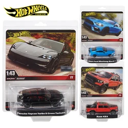 Oficjalny samochód Hot Wheels Premium 1/43 Diecast Boys Toys Ram Porshce Taycan Turbo Cross Turismo Ford Mustang Model Prezent urodzinowy