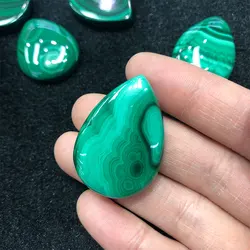 1pc Natural Malachite Teardrop Pendant Quartz Crystals Healing Stone Gemstone Energy Reiki Jewelry Making Home Room Decor