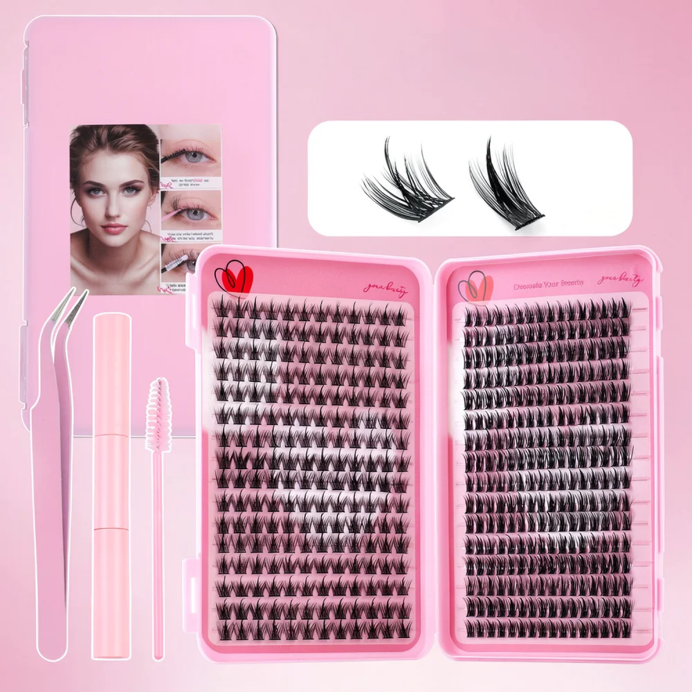 Natural Wispy Manga Eyelashes Segmented DIY Individual Eyelash Extensions 3D Soft False Lashes For CMAYOME Makeup