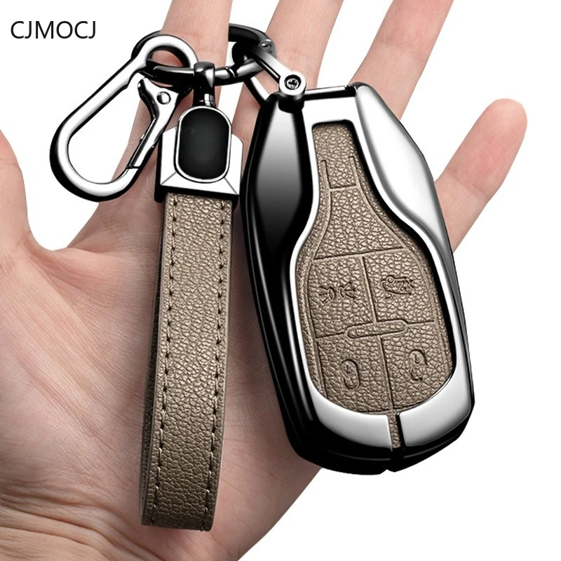 

Premium Zinc Alloy Key Cover for Maserati Levante/Ghibli/Quattroporte/GT - Protective Key Case Keybag Keychain