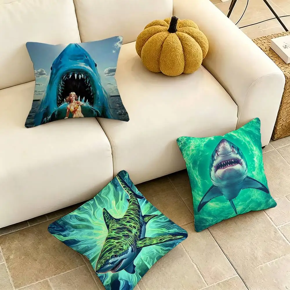 Movie Jaws-A Pillow Case Square Double-Sided Sofa Cushion Cover Bedroom Bedside Pillow Gift