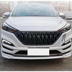 For NEW Front Bumper Grille Hyundai Tucson Improved Diamond Grill ABS Mesh Mask Decorative Cover Refit Accessories 2015-2018