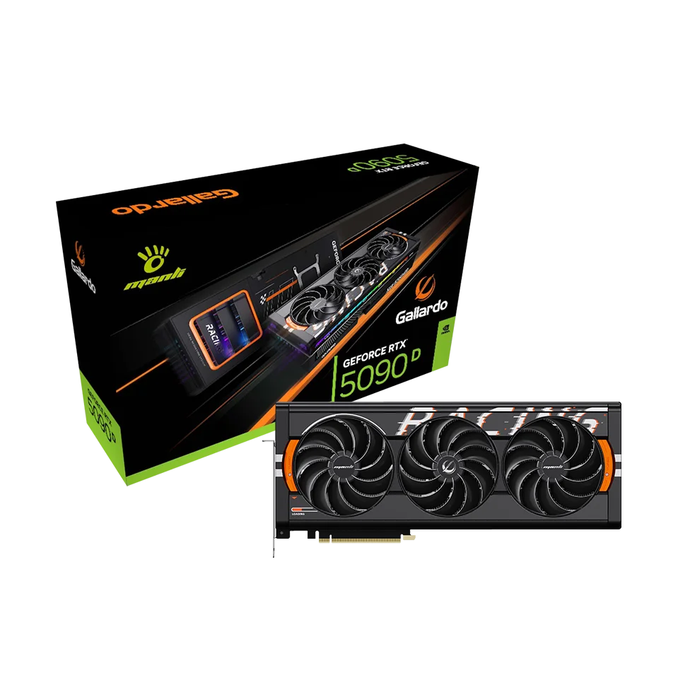 2025 Manli Gallardo GeForce RTX 5090 D OC 24GB GDDR7 PCIE 5.0 GPU AI Computing Video Cards with DP Output Fan Cooler for Gaming