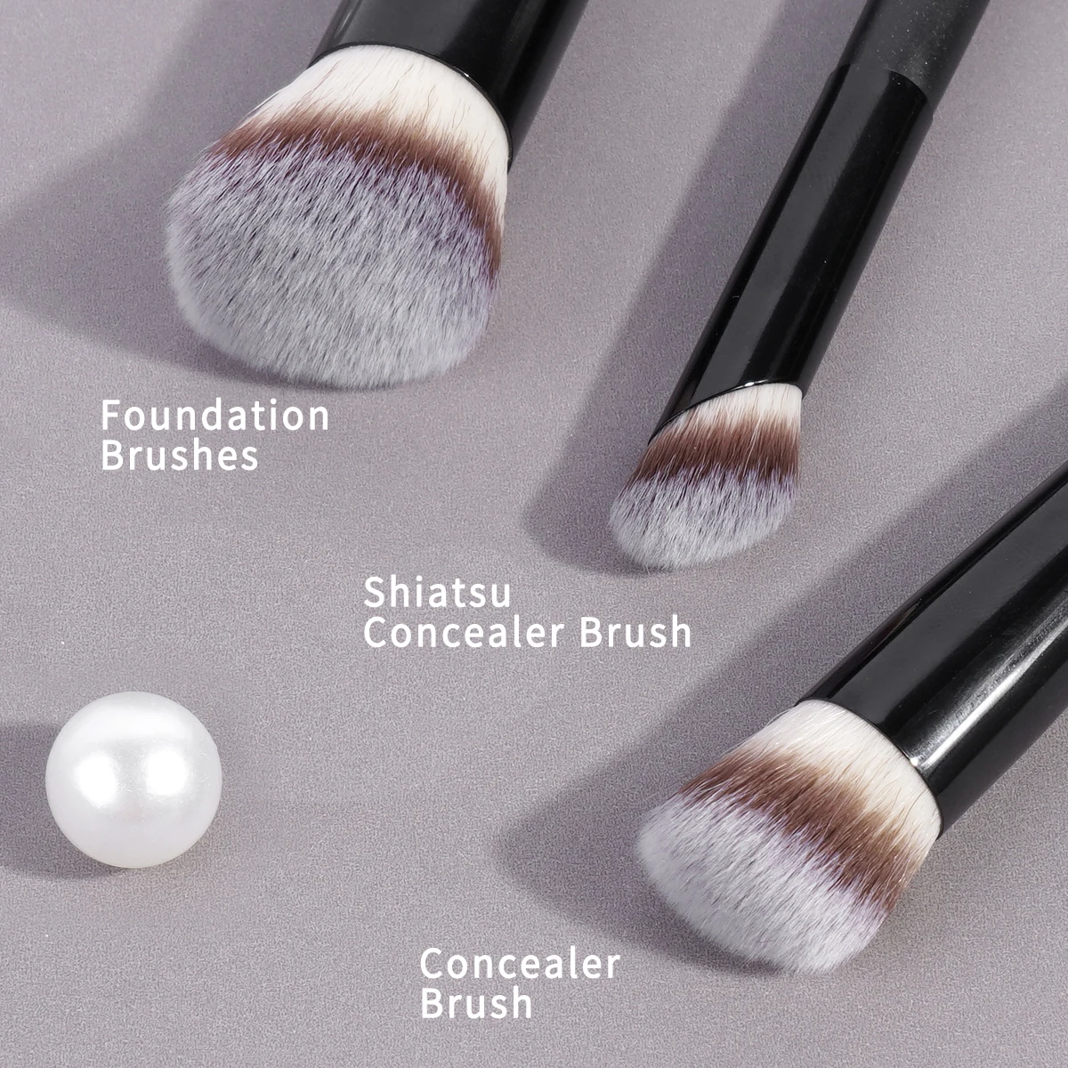 MAANGE Pennelli per trucco 8 pezzi Premium Fondotinta in polvere sintetica Contorno Correttore Ombretto Miscelazione Liner Pennello per trucco Kit Strumento