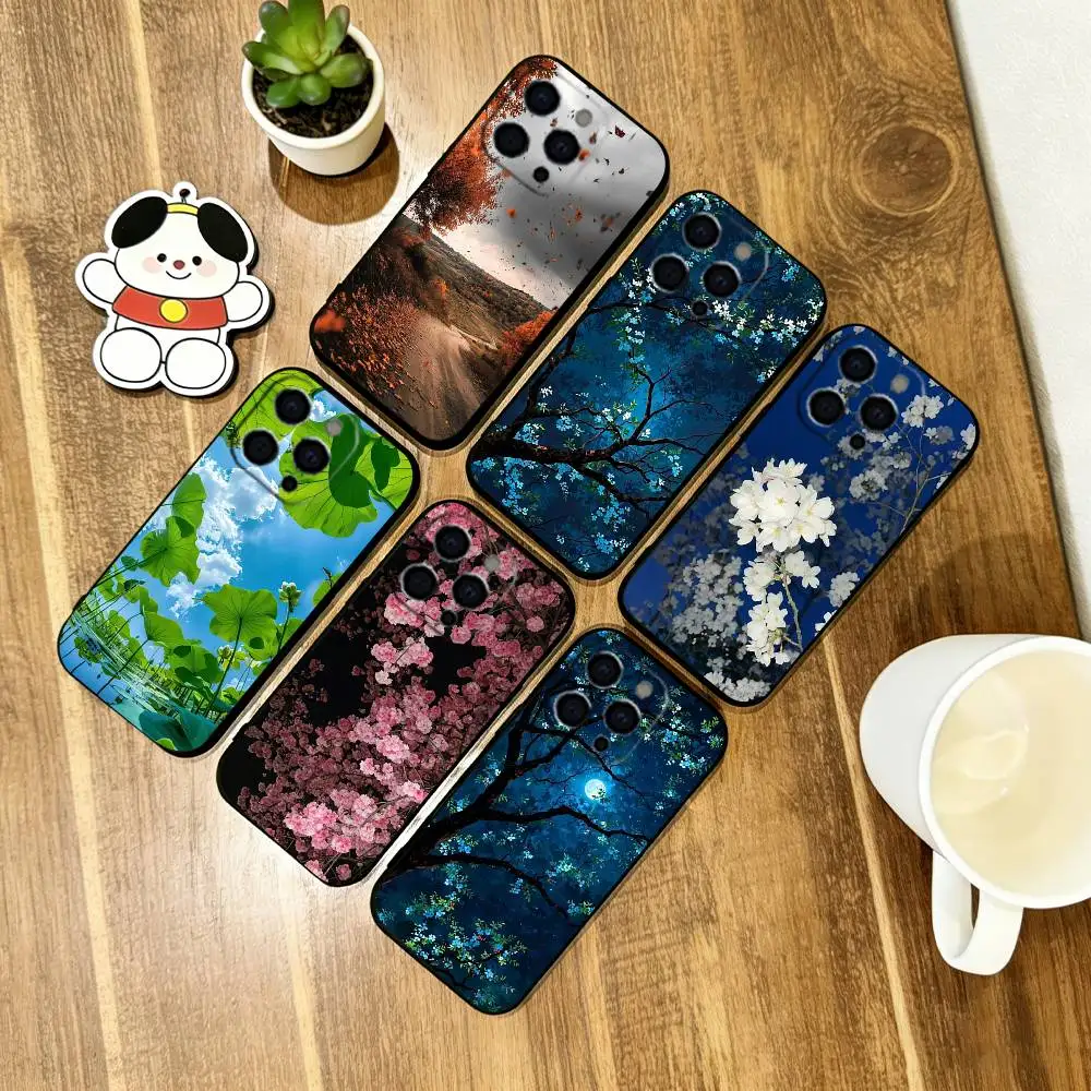 

Atmospheric Phone Case For iPhone 17, 16,15,14,13,12,11 Plus,Pro Max, Others Soft Black Cover