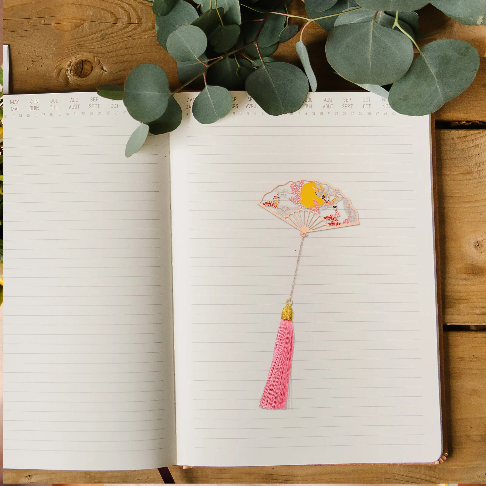 

1Pcs Metal Bookmark Exquisite Hanging Design Fade-Resistant Lightweight School Reading Tool Chinese Style Bookmark for Book