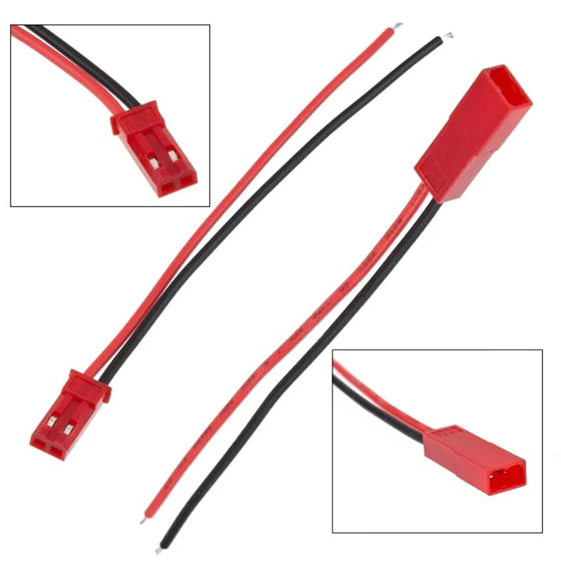 10 pares de conector macho hembra SYP Terminal Cable JST Cable de enchufe 2 pines para RC BEC adaptador de batería helicóptero DIY Dron FPV