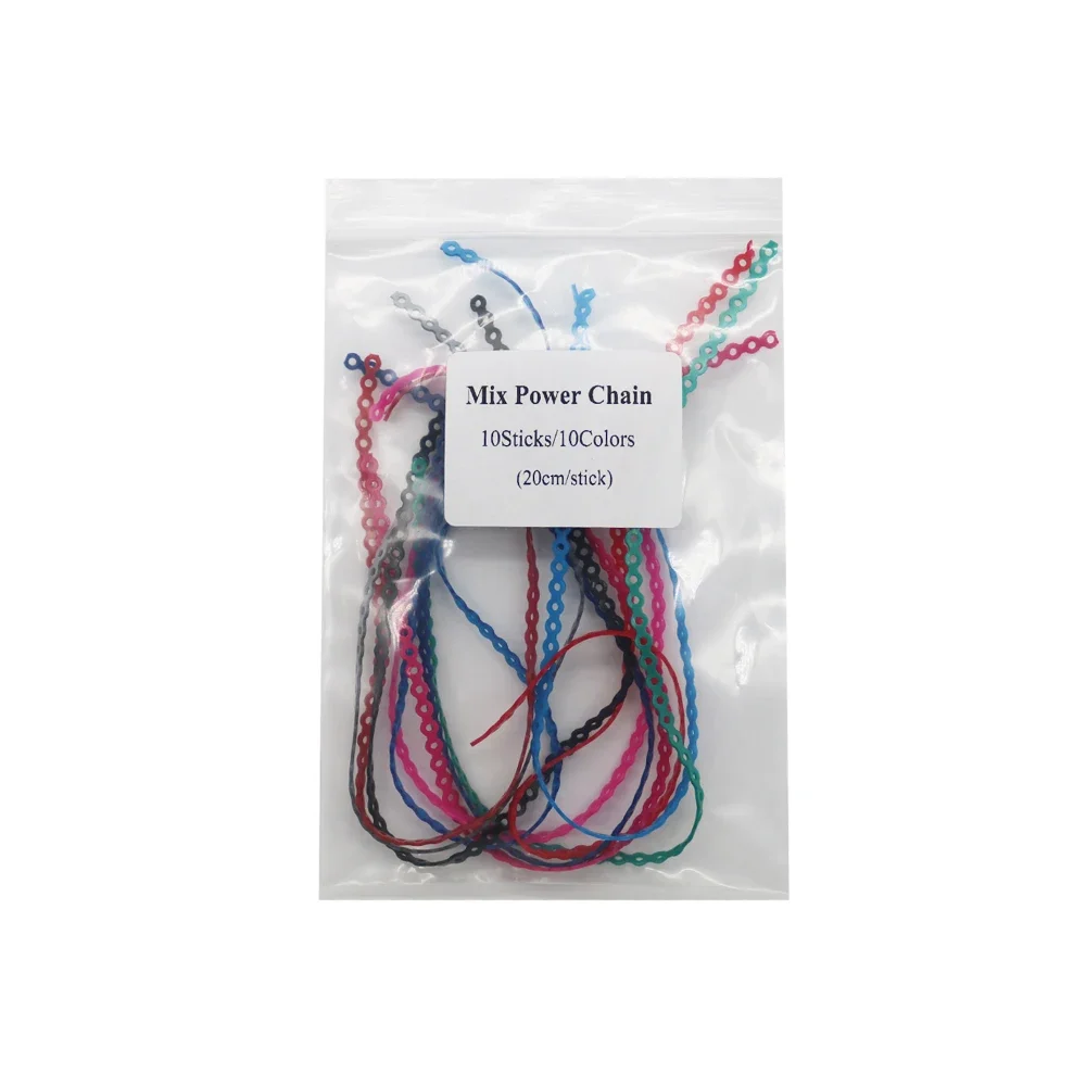 1Paket 10Stik/Paket Rantai Ortodontik Power Chain 20cm Grosir