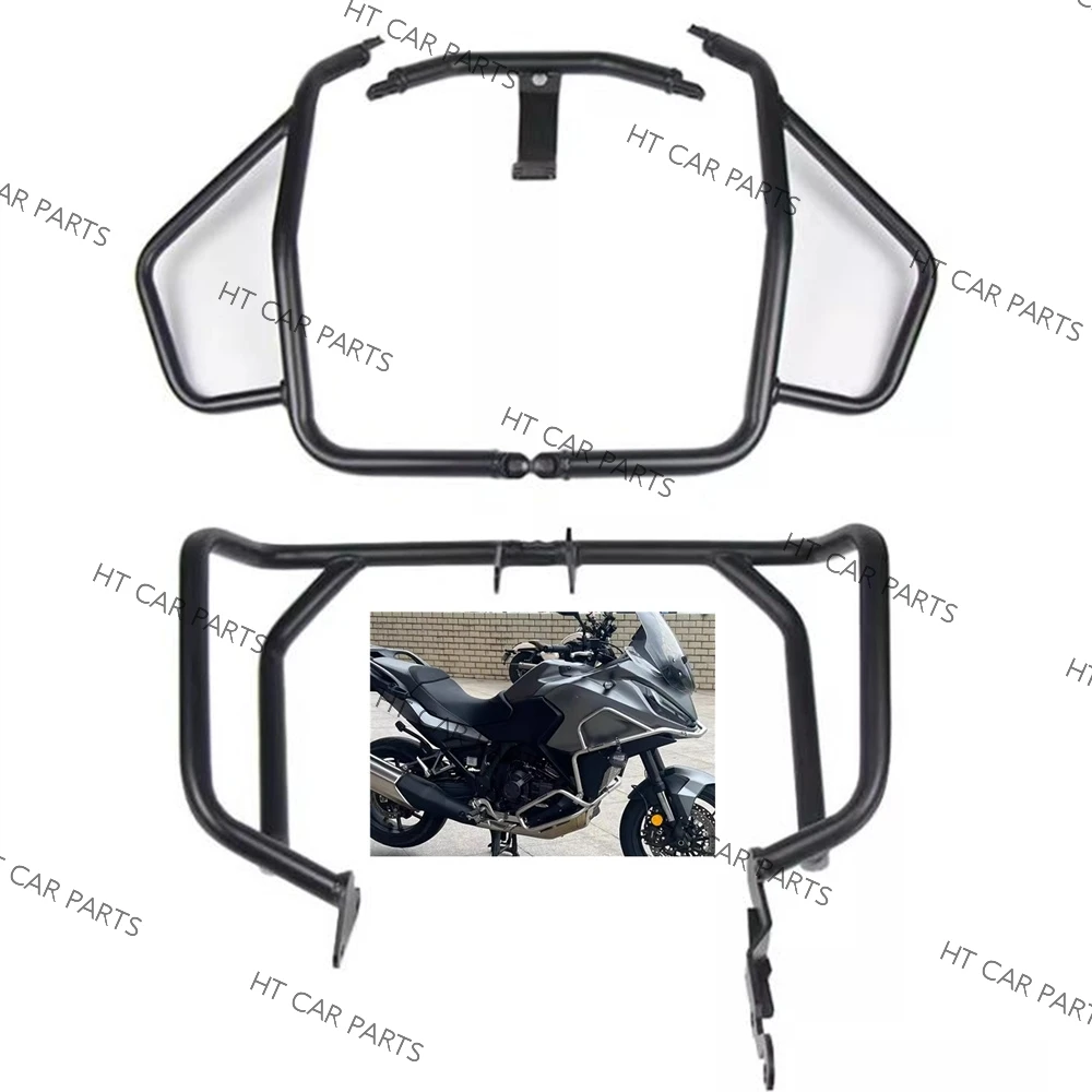 Black Motorcycle Highway Engine Guard Crash Bar Frame Bumper Fairing Protector Bars For HONDA NT1100 NT 1100 2022-2023